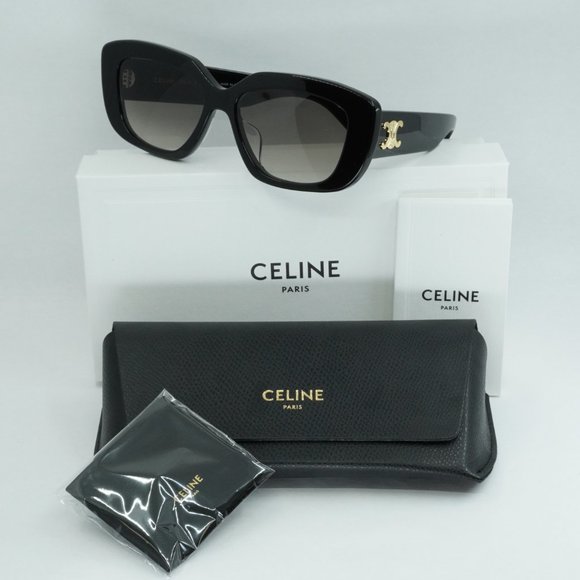 ? NEW CELINE CL40216U 01F TRIOMPHE  SHINY BLACK BROWN GRADIENT SUNGLASSES main image 10